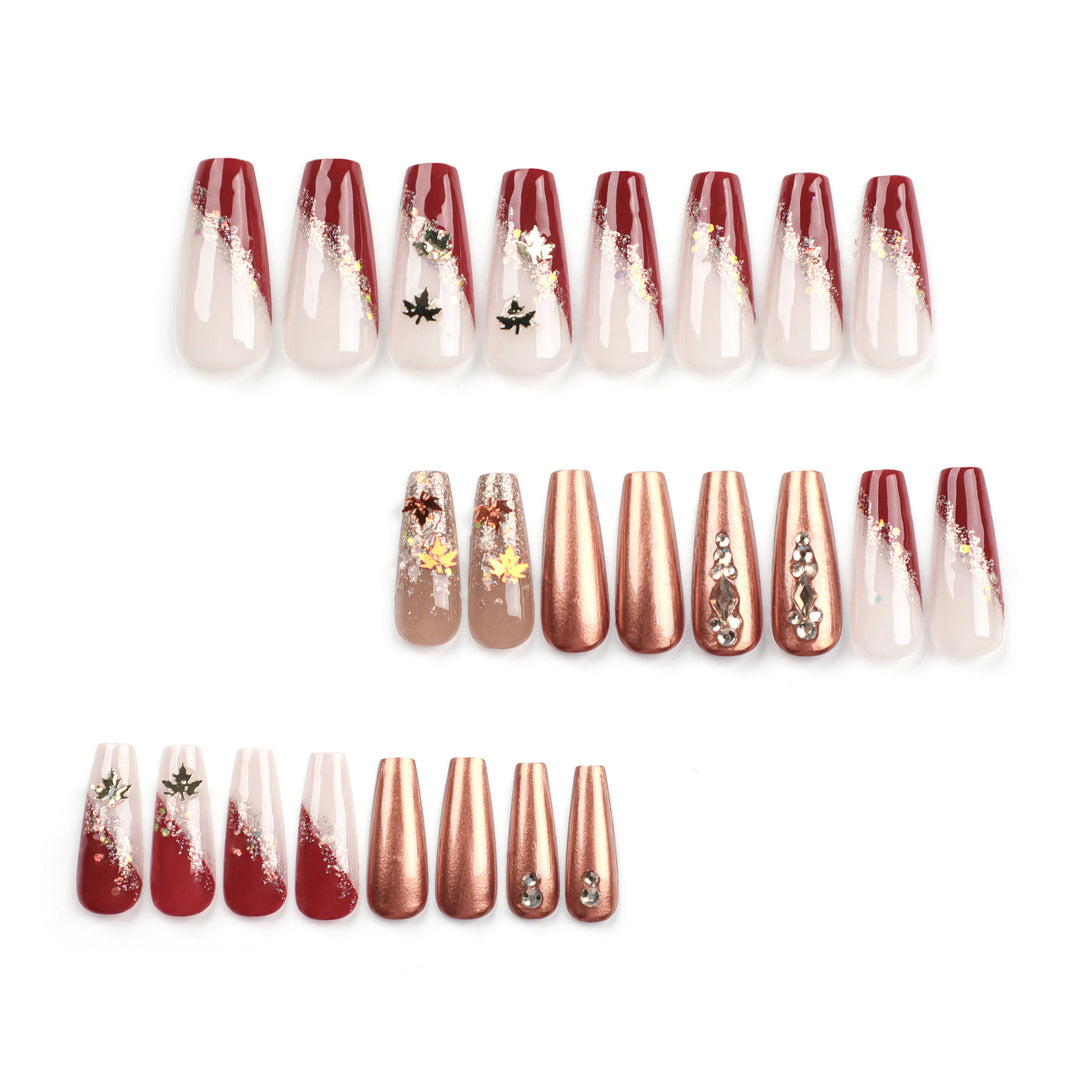 Artful Nail Extensions with Glitter and Flower Accents Stornfield