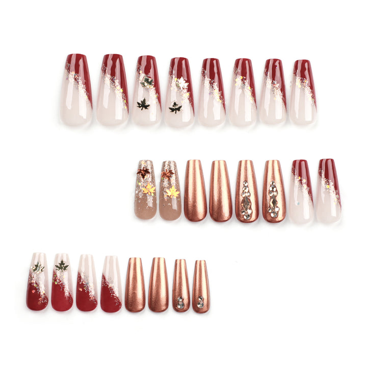 Artful Nail Extensions with Glitter and Flower Accents Stornfield