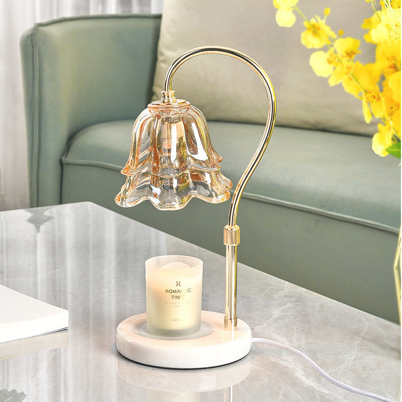 Elegant Glass Pendant Desk Lamp