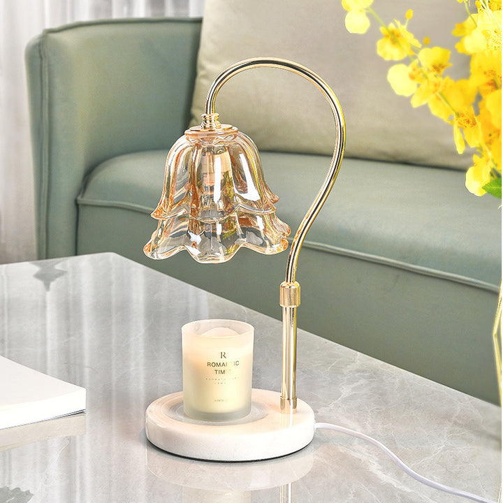 Elegant Glass Pendant Desk Lamp