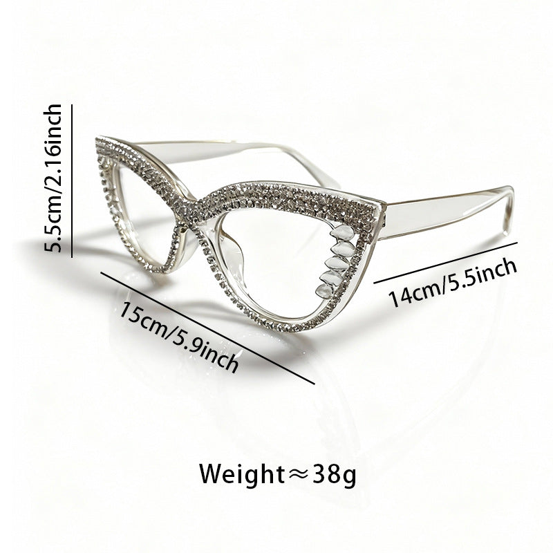 Rhinestone-Embellished Cat-Eye Eyewear Stornfield
