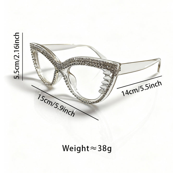 Rhinestone-Embellished Cat-Eye Eyewear Stornfield