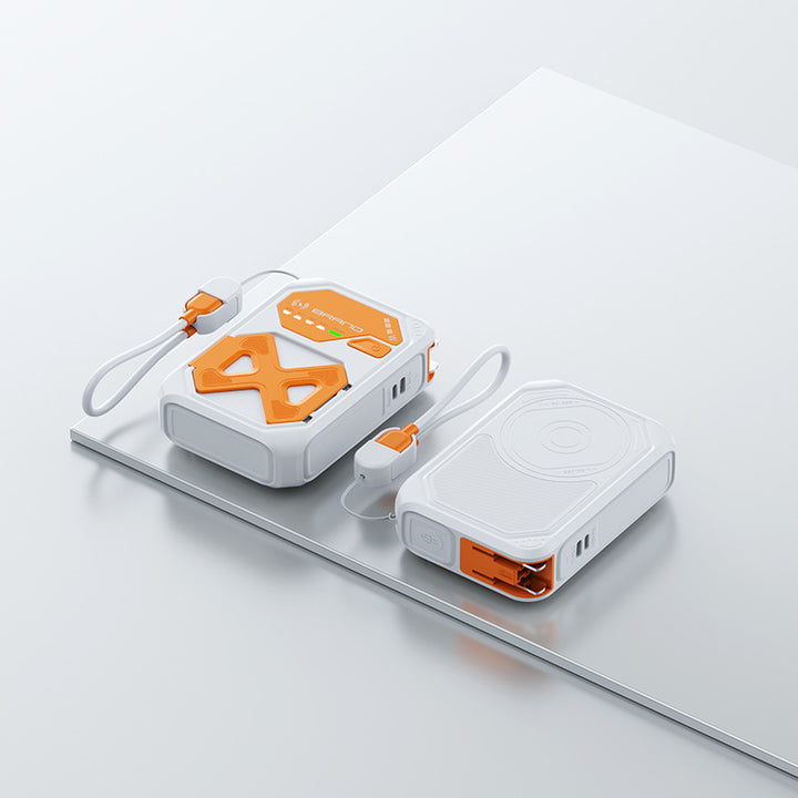 Portable power bank with dual fast charging function and intelligent cable management Stornfield