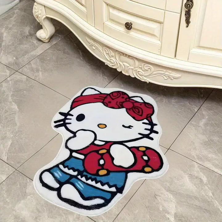 Cute Cartoon-Themed Plush Bath Mat