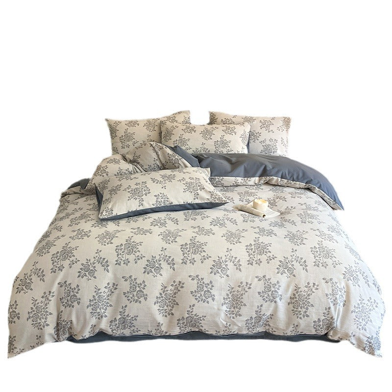 Soft Floral Print Bedding Set