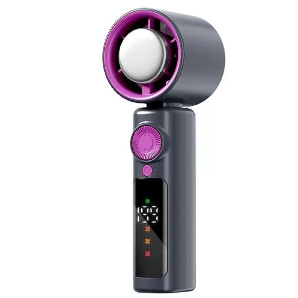 Unisex one size compact wireless turbine air circulator with digital LED display precise speed selection Stornfield