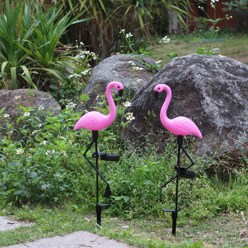 Decorative Solar Flamingo Lawn Stake With Adjustable Arm Stornfield