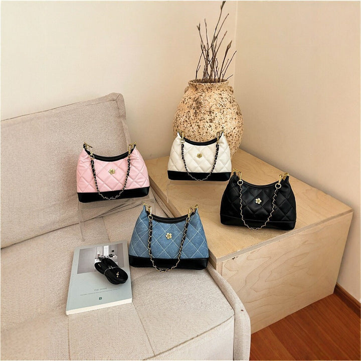 Quilted Faux Leather Shoulder Bag