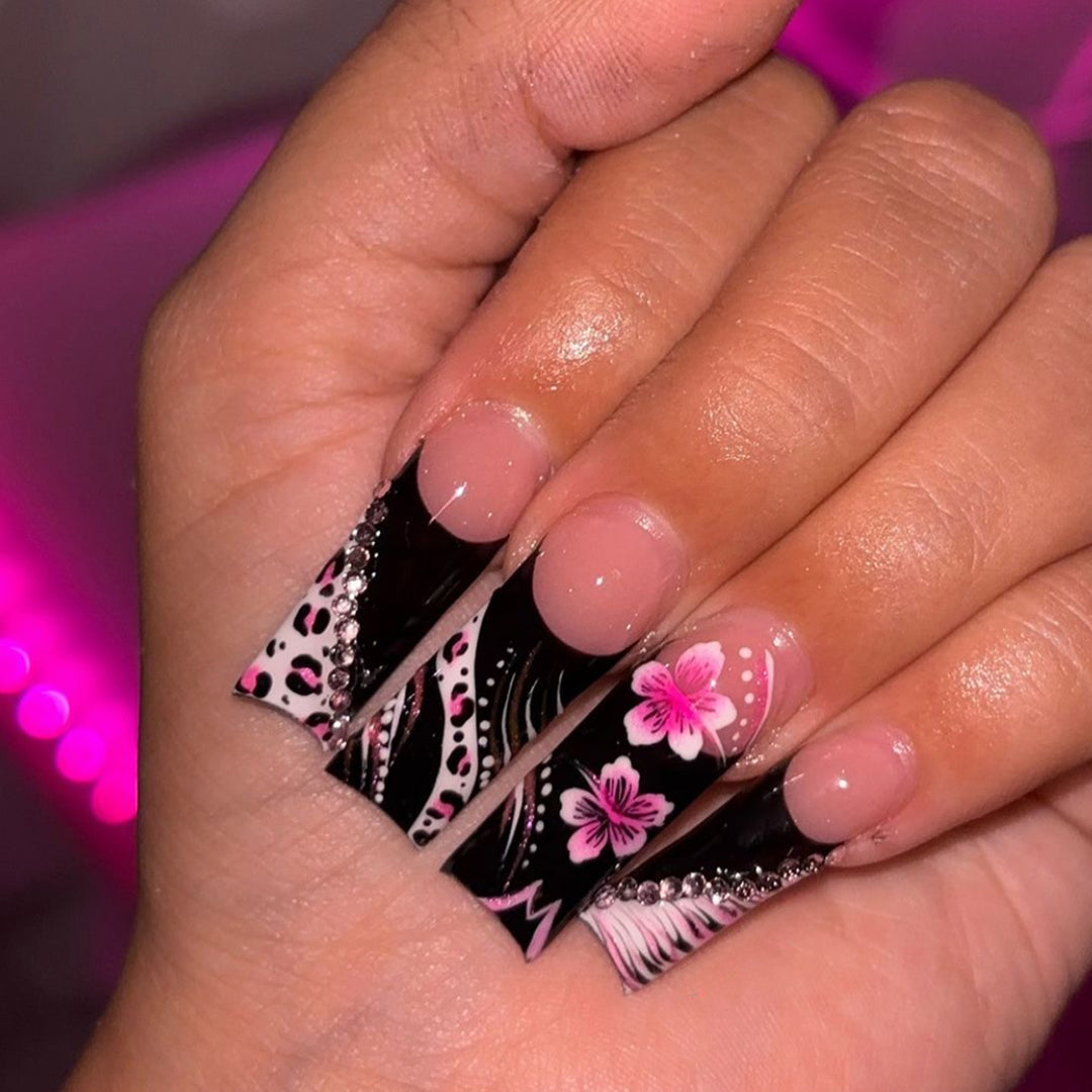 Decorative Long Press-On Nail Extensions Stornfield