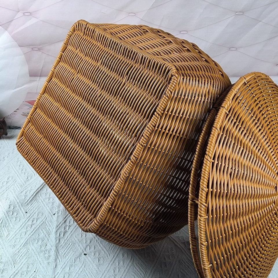 Lidded Woven Storage Basket Stornfield