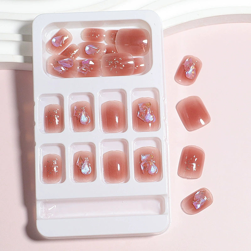 Artistic Nail Design Press-On Set with Crystal Accents Stornfield