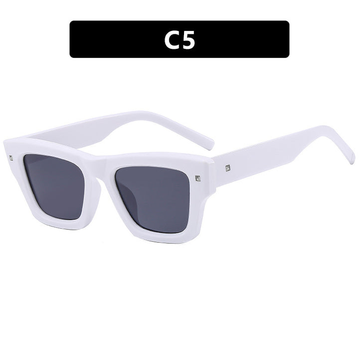 Ladies fashionable rectangular glasses with multifaceted design Stornfield