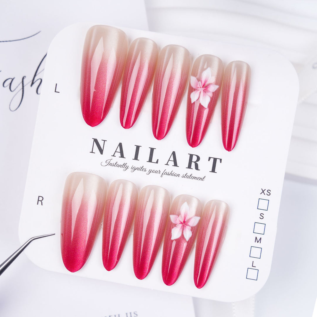 Floral and Butterfly Design Press-On Nails Stornfield
