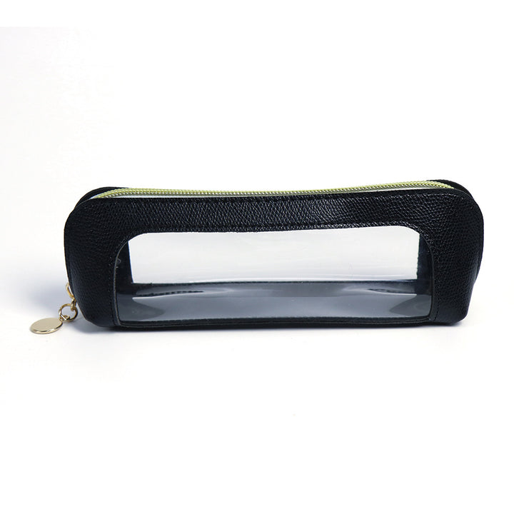 Transparent Pouch with Gold Accents