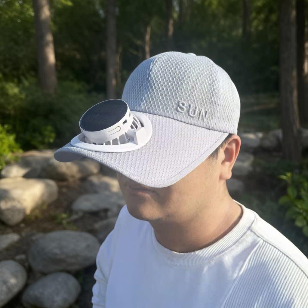 Sun Cap with removable solar fan, breathable mesh and adjustable umbrella Stornfield