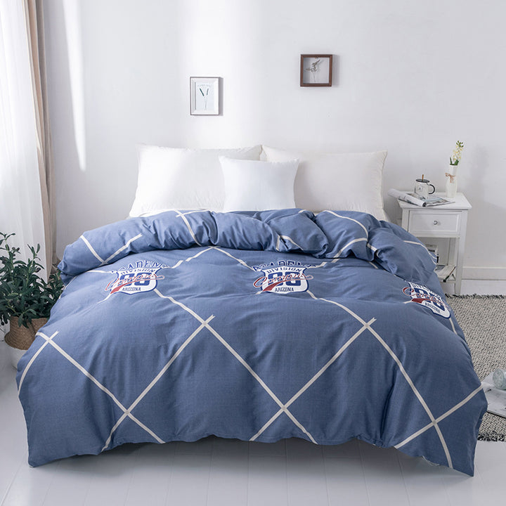 Plaid Patterned Quilted Comforter Set