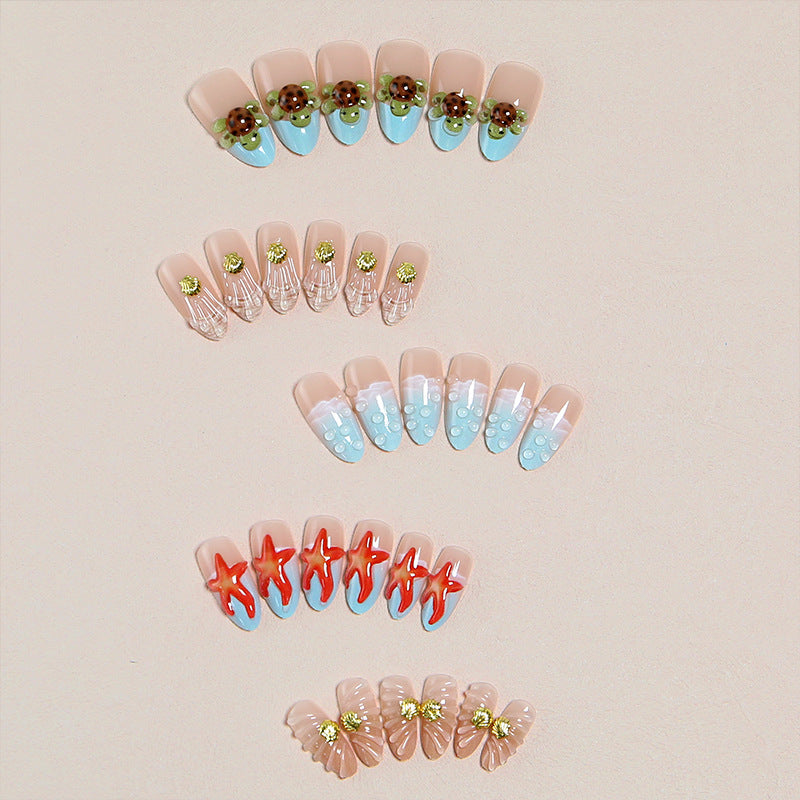 Artificial nails with maritime motifs Stornfield