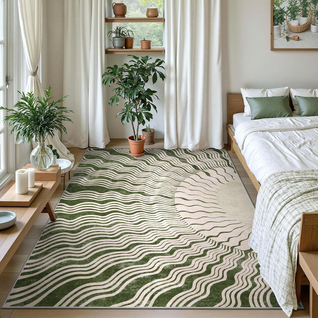 Artistic Wave Pattern Area Rug Stornfield