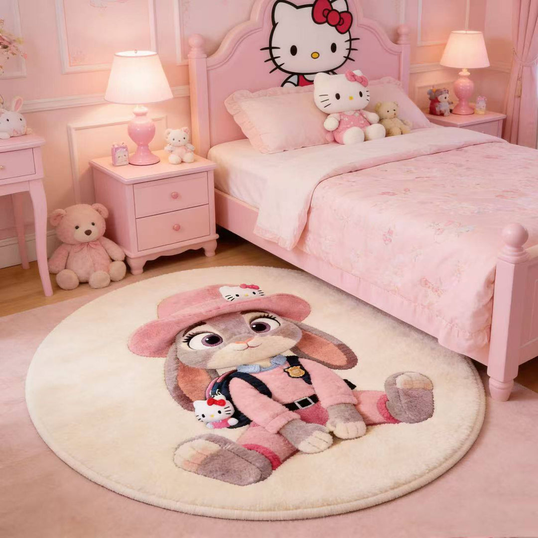 Playful Cartoon Character Area Rug