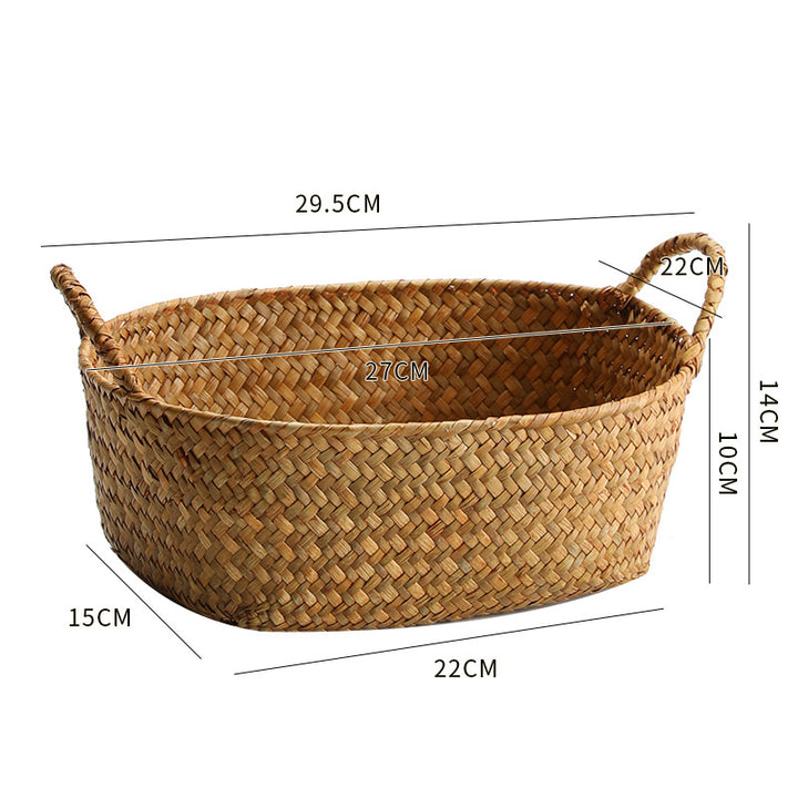 Unisex Handwoven Storage Basket with Practical Carrying Handles Stornfield