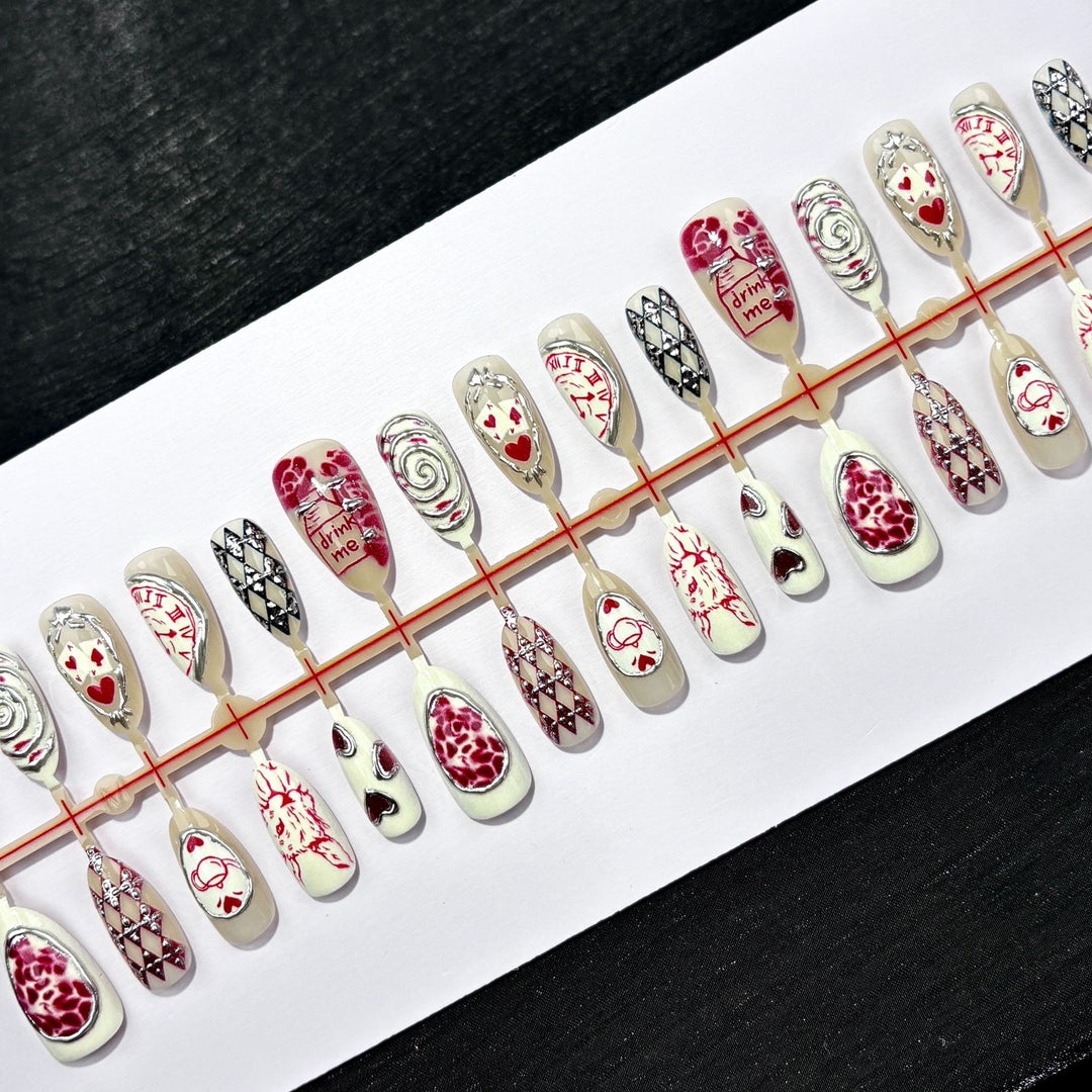 Artistic Fantasy-Themed Press-On Nail Set
