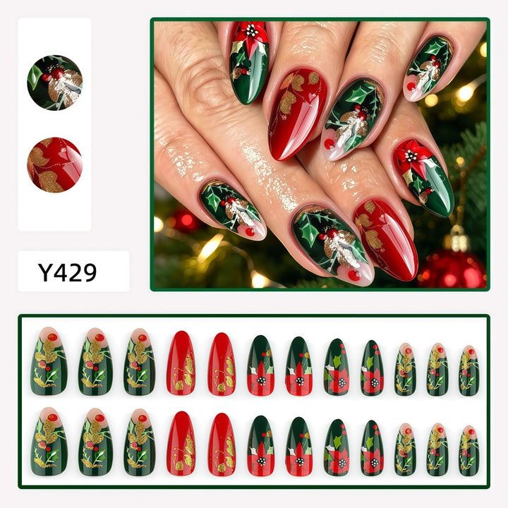 Artificial Nail Set with Festive Design Stornfield