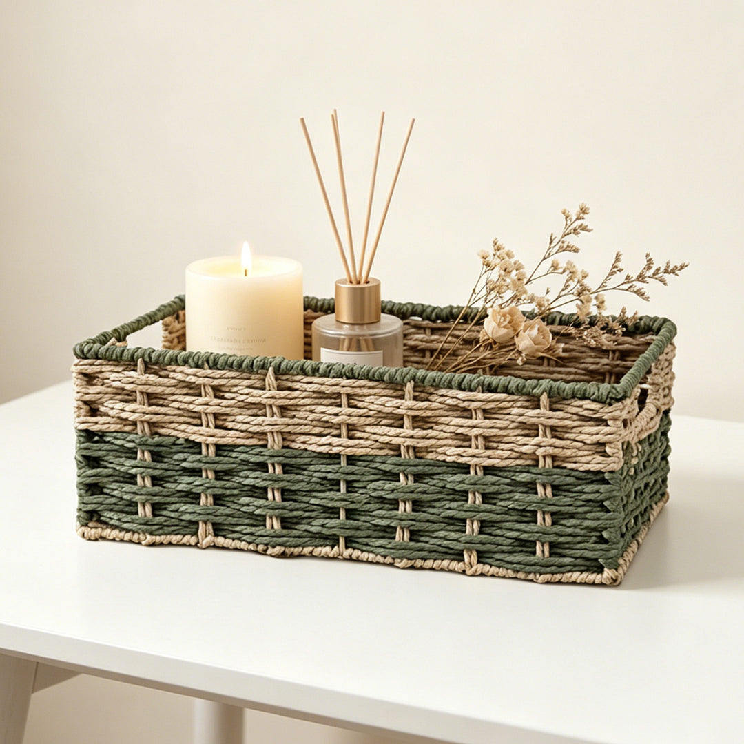 Handcrafted storage basket in natural design Stornfield