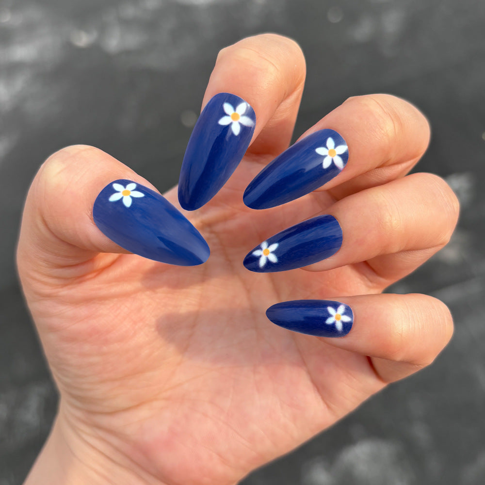 Artistic Floral Press-On Nail Design Stornfield