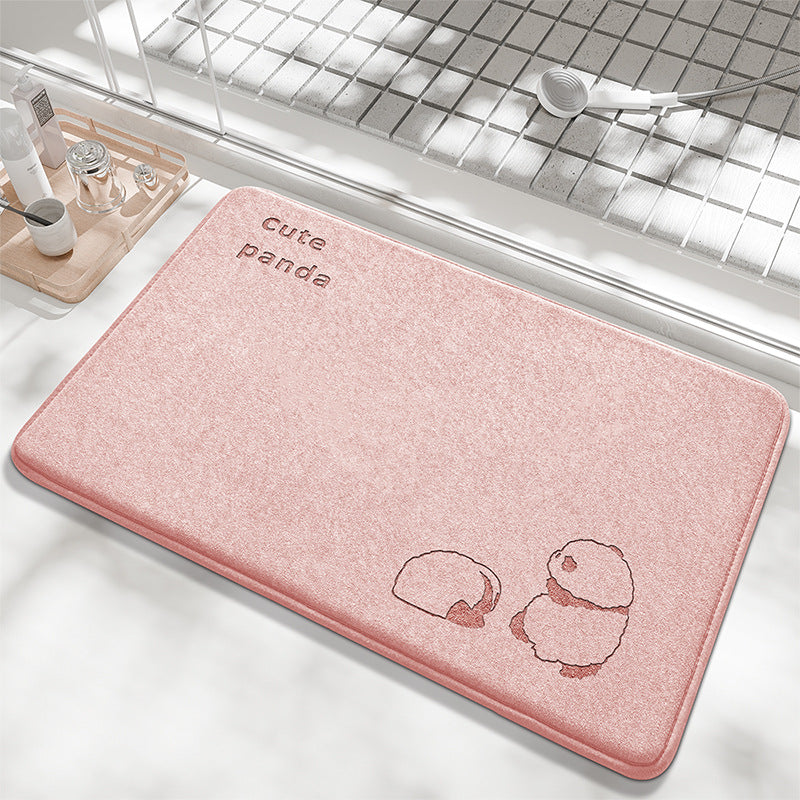 Playful Bunny Design Bath Mat Stornfield