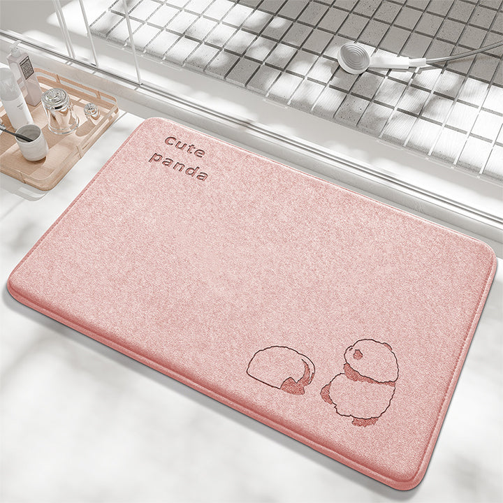 Playful Bunny Design Bath Mat Stornfield