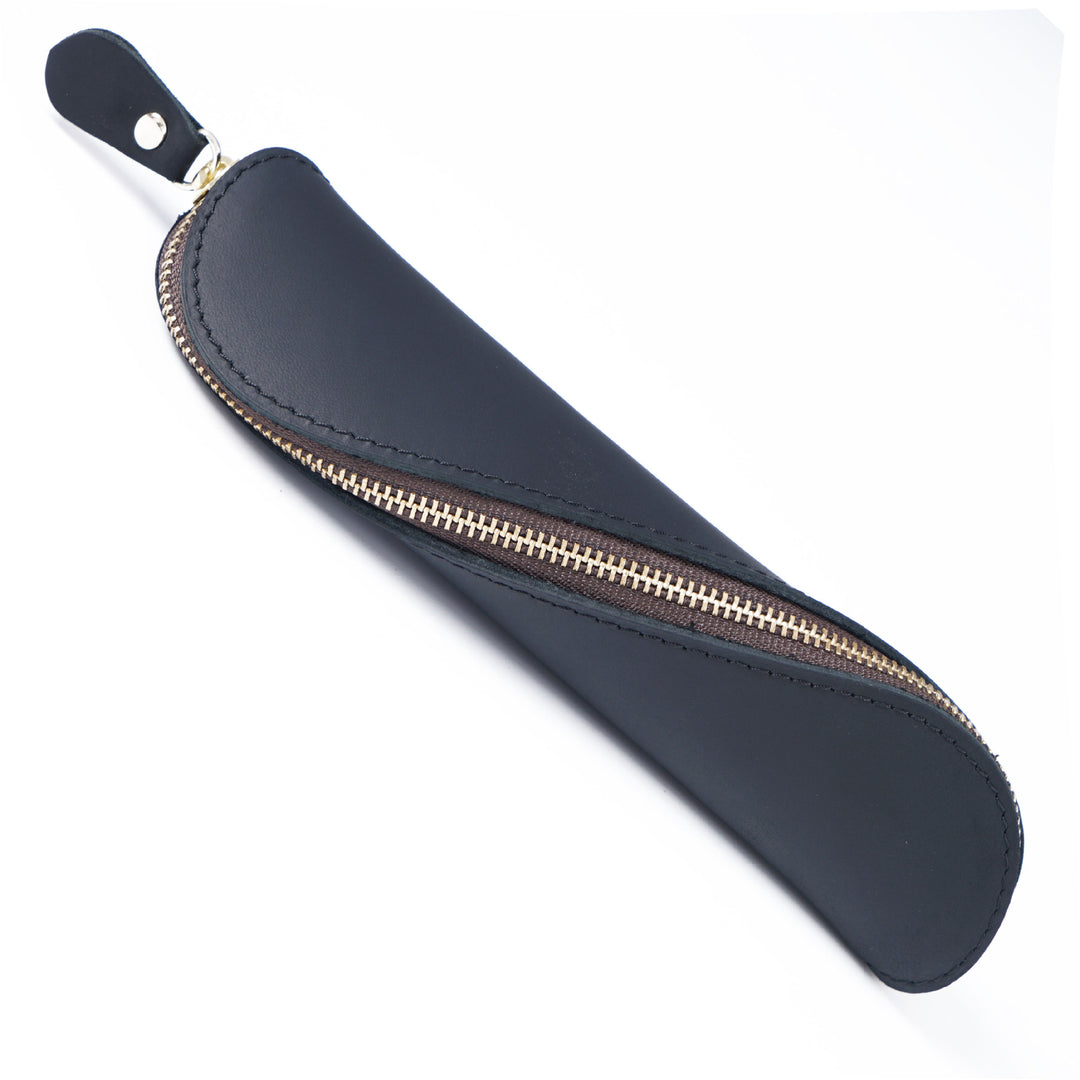 Leather Pencil Case with Zipper