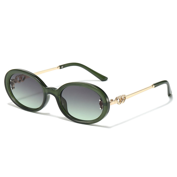 Elegant Shield Sunglasses with Decorative Metal Accents Stornfield