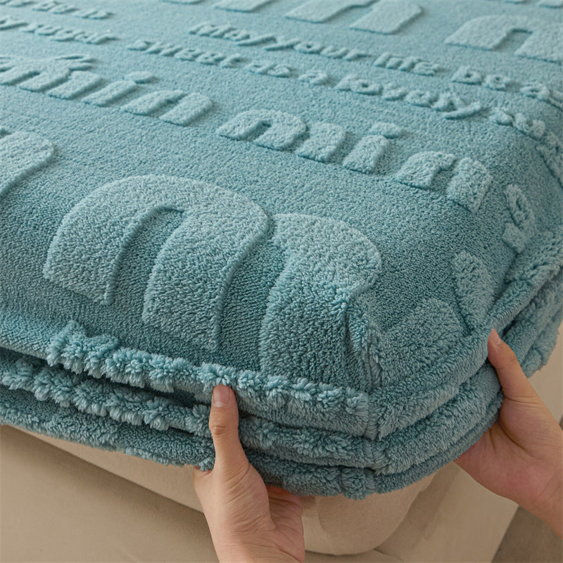 Ultra-Soft Textured Plush Bed Cover