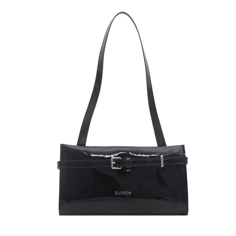 Elegant Patent Leather Handheld Clutch Bag