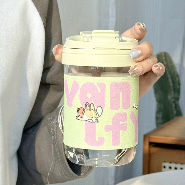 Ladies Insulated Drinking Cup with secure flip closure and cute cat design Stornfield