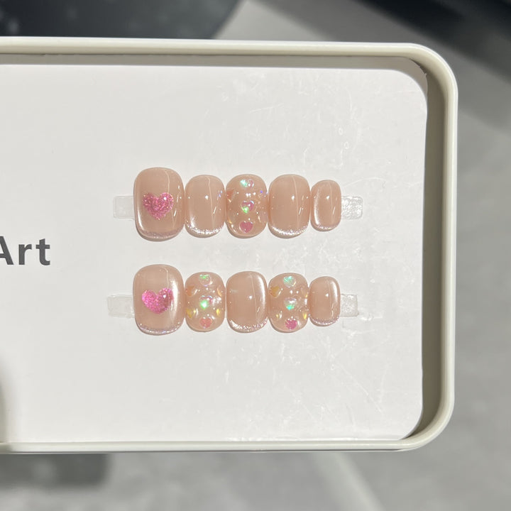Heart-Accent Press-On Nail Set Stornfield
