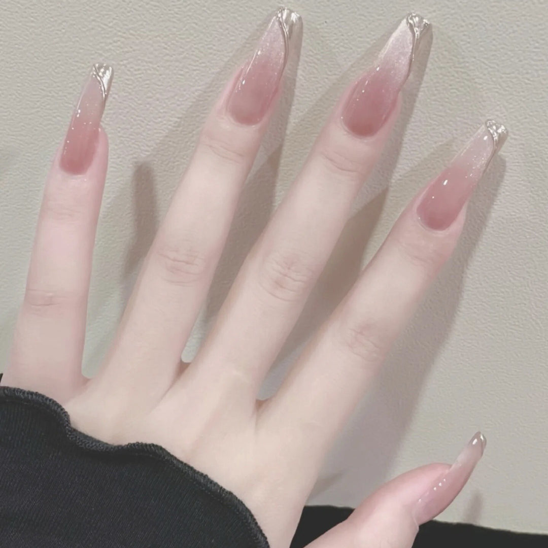 Elegant Glossy Press-On Nail Set