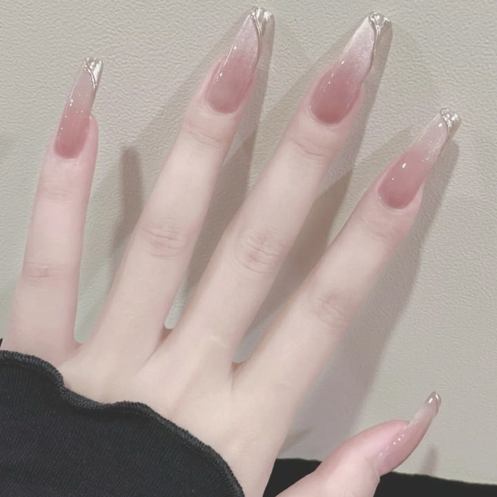 Elegant Glossy Press-On Nail Set