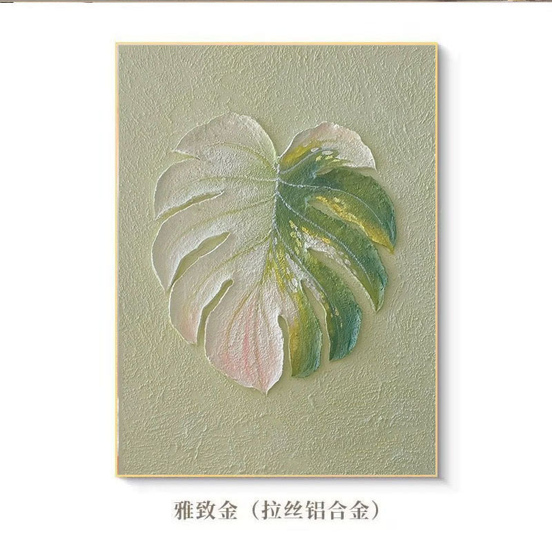 Textured Botanical Leaf Wall Art