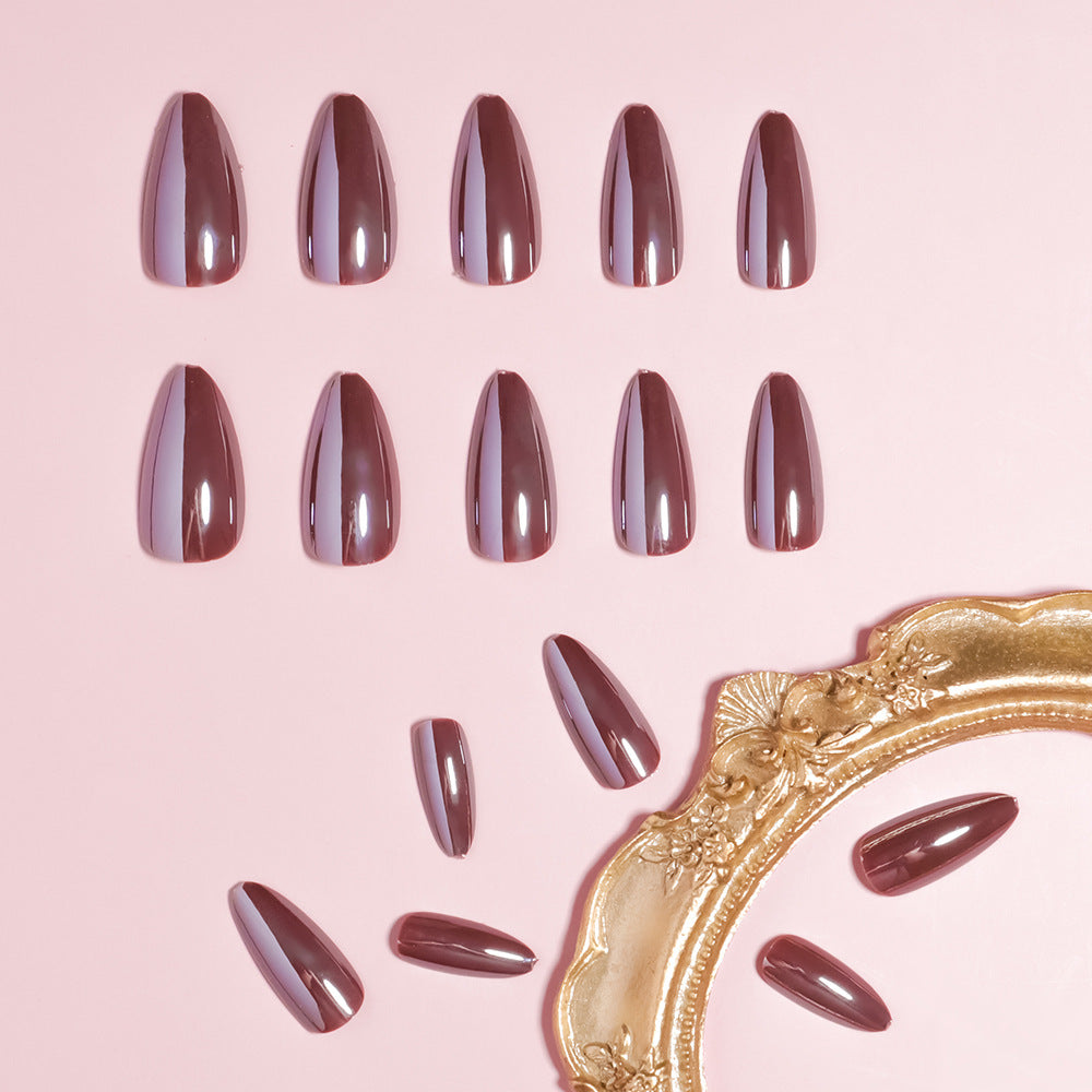 Glossy Stiletto Press-On Nail Set with Unique Design Stornfield
