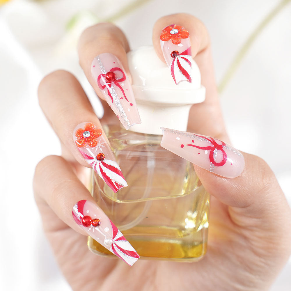 Decorative Floral Nail Tips Stornfield