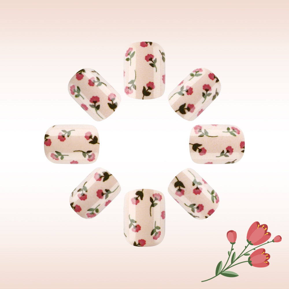 Floral Print Press-On Nail Art Stornfield