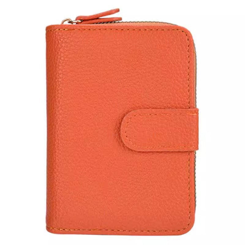 Textured Leather Zippered Card Organizer Stornfield
