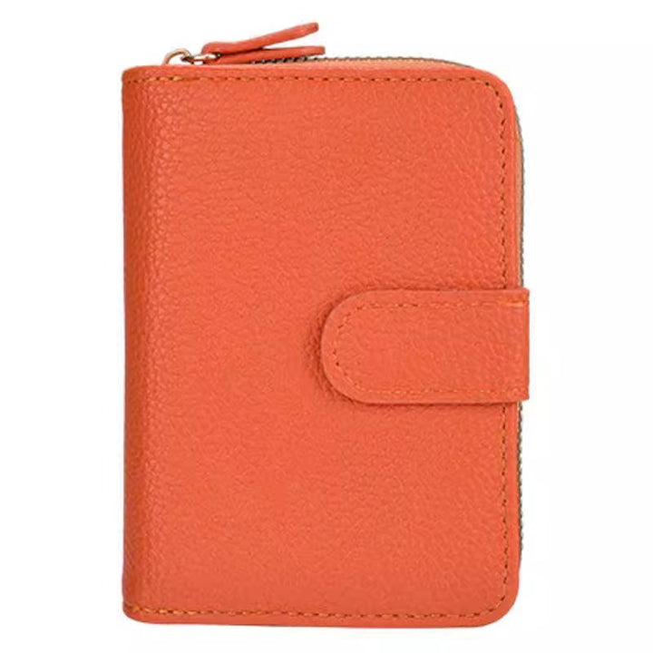 Textured Leather Zippered Card Organizer Stornfield