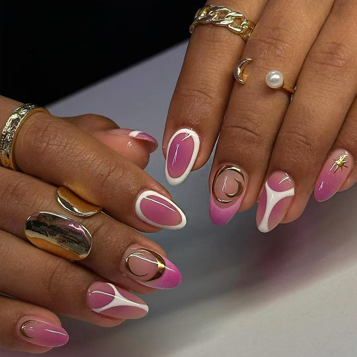 Artificial nails with elegant modern accents Stornfield