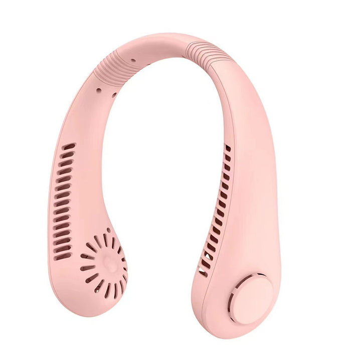 Cooling hands-free wearable neck cooling band with dual brushless vortex vents Stornfield