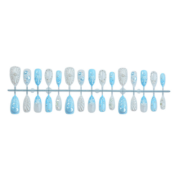 Acrylic nail set with exquisite 3D elements and elegant designs Stornfield