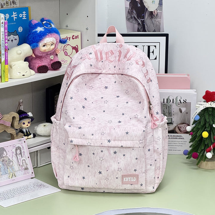 Stylish Star-Embellished Corduroy Backpack Stornfield