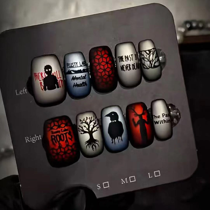 Artistic Themed Press-On Nail Set Stornfield