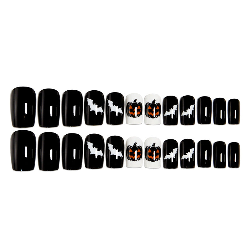 Halloween Artificial Nails with Spider and Pumpkin Design Stornfield